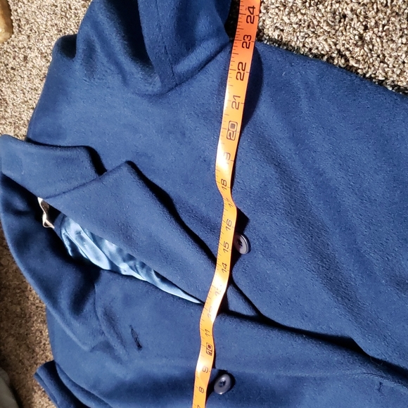 Vintage Ferncroft 100% Wool Shell Blue Coat Women's Size 11/12 - Picture 9 of 16